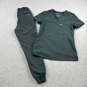 Figs Women's Scrub Set in Dark Green